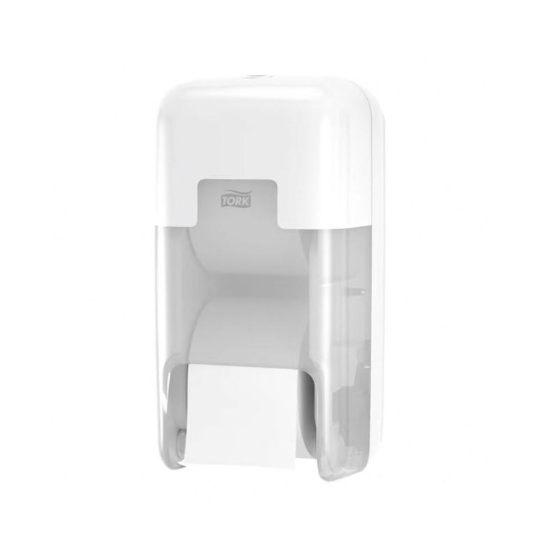 Zásobník na 2 kotúče bezdutinkového toaletného papiera Tork OptiServe, biely T7