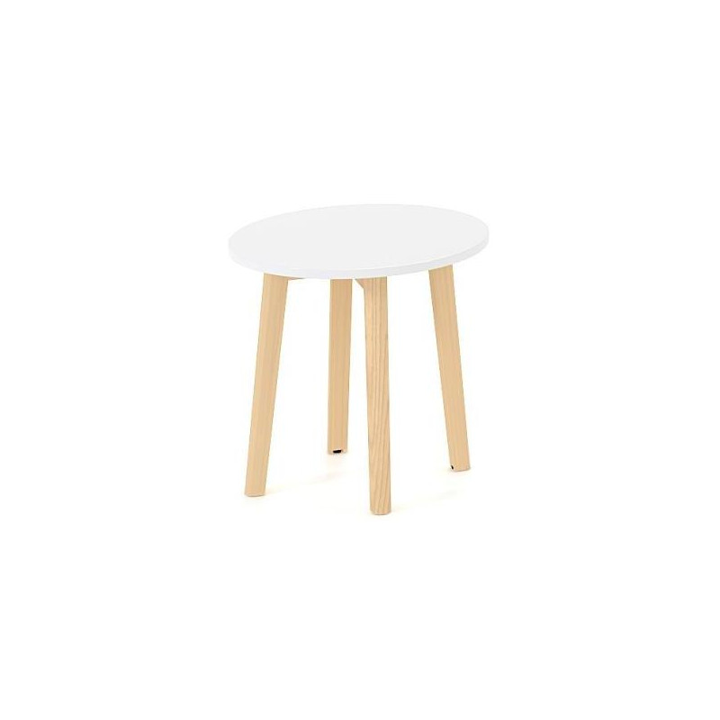 Konferenčný stolík ROOT okrúhly, ⌀50/v,47,7cm, biely