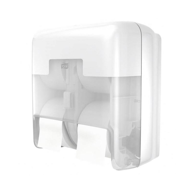 Zásobník na 4 kotúče bezdutinkového toaletného papiera Tork OptiServe, biely T7