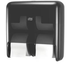 Zásobník na 4 kotúče bezdutinkového toaletného papiera Tork OptiServe, čierny T7