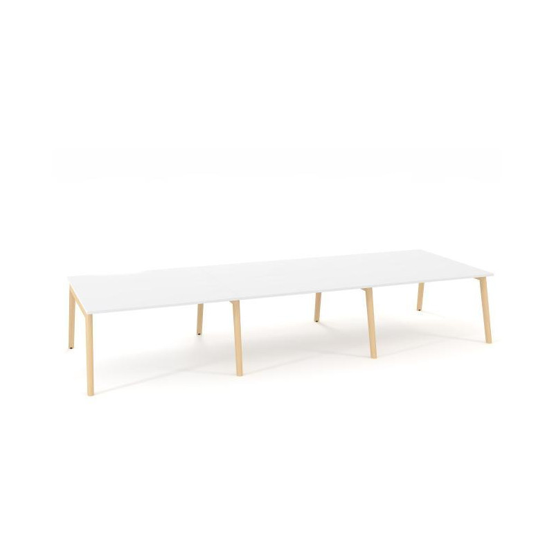 Pracovné stoly Bench ALFA ROOT 420x160cm, biely
