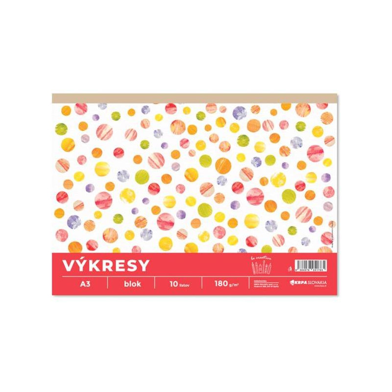 Výkresy 180g, A3 10 ks v bloku