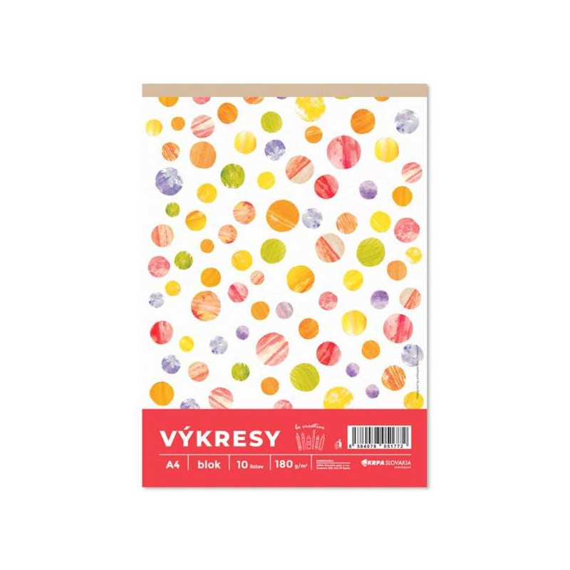 Výkresy 180g, A4 10 ks v bloku