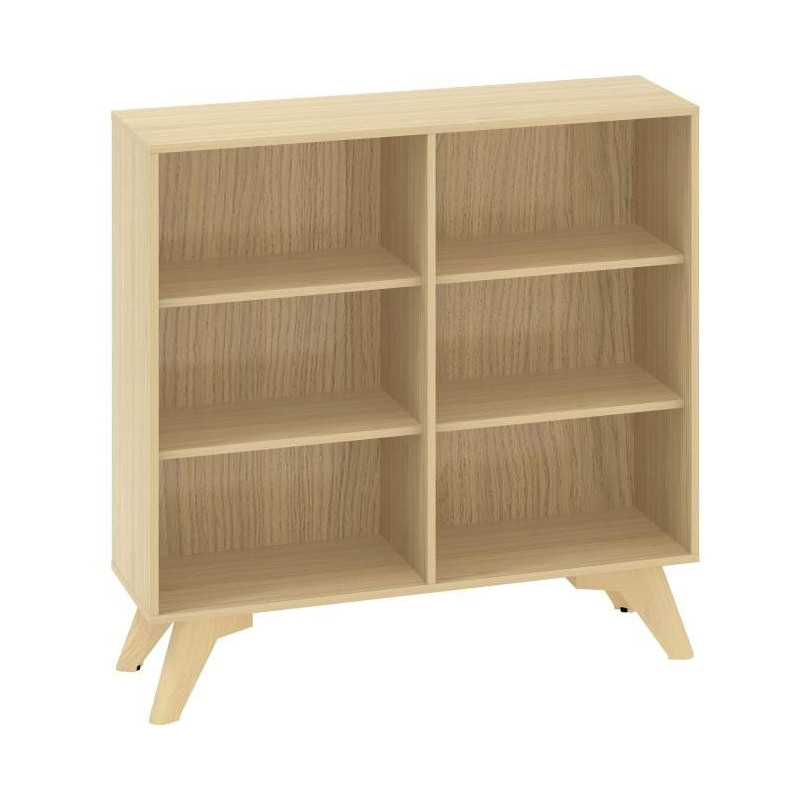 Policová skriňa ALFA ROOT nika s del.priečkou, 2 police, 120x45x121,5cm, dub