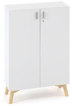 Policová skriňa ALFA ROOT, 2 police, 80x47x121,5cm, biela