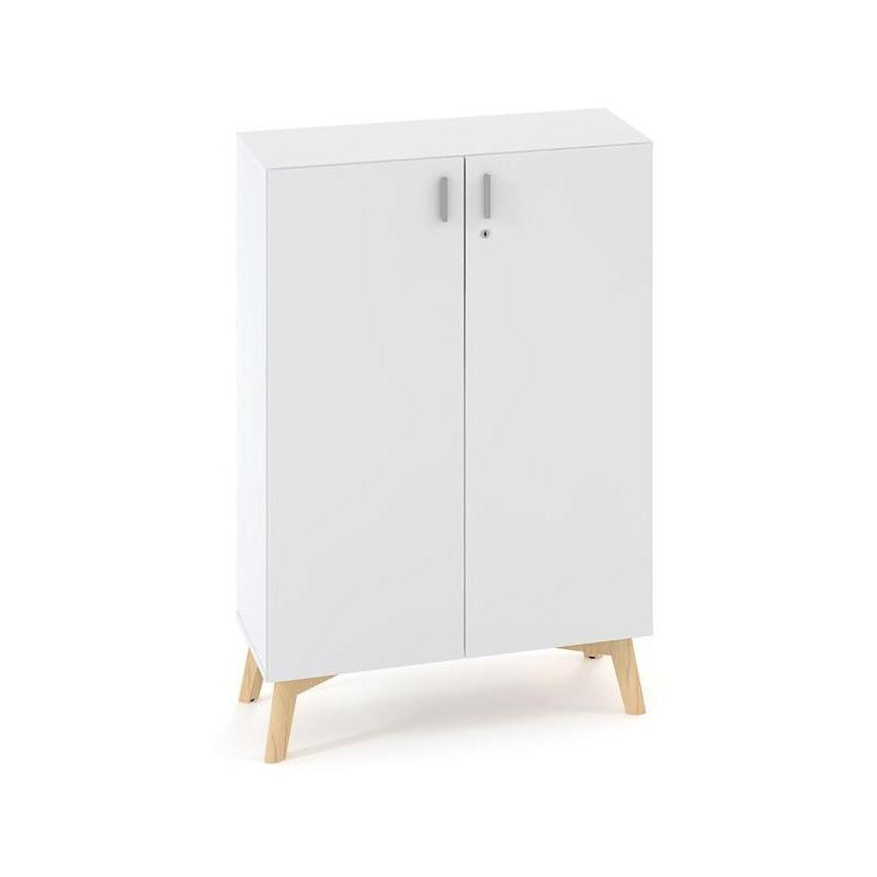 Policová skriňa ALFA ROOT, 2 police, 80x47x121,5cm, biela