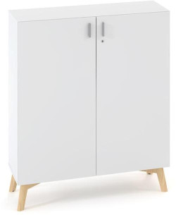 Policová skriňa ALFA ROOT, 2 police, 100x47x121,5cm, biela