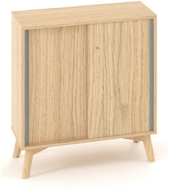 Policová skriňa ALFA ROOT, posuvné dvere, 1 polica, 80x45x88,7cm, dub