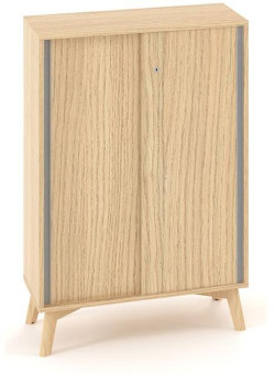 Policová skriňa ALFA ROOT, posuvné dvere, 2 police, 80x45x121,5cm, dub