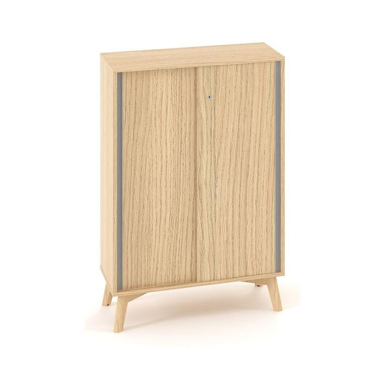 Policová skriňa ALFA ROOT, posuvné dvere, 2 police, 80x45x121,5cm, dub