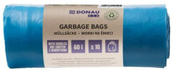 Vrecia zaväzovacie DONAU ECO 60 ℓ, 30 mic, 10 ks, modré