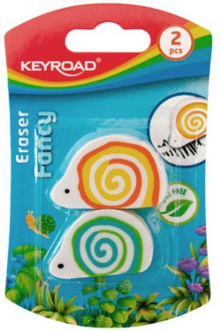 Guma univerzálna KEYROAD Snail 3ks blister mix farieb