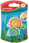 Guma univerzálna KEYROAD Snail 3ks blister mix farieb