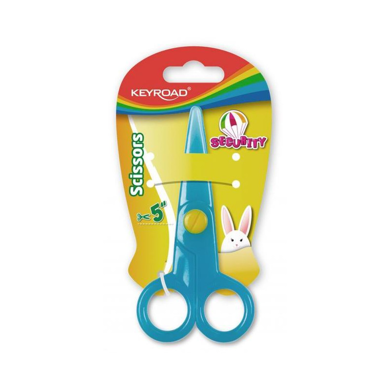 Školské nožnice KEYROAD Security blister mix farieb