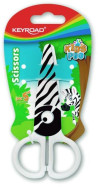 Školské nožnice KEYROAD zebra blister biele a čierne