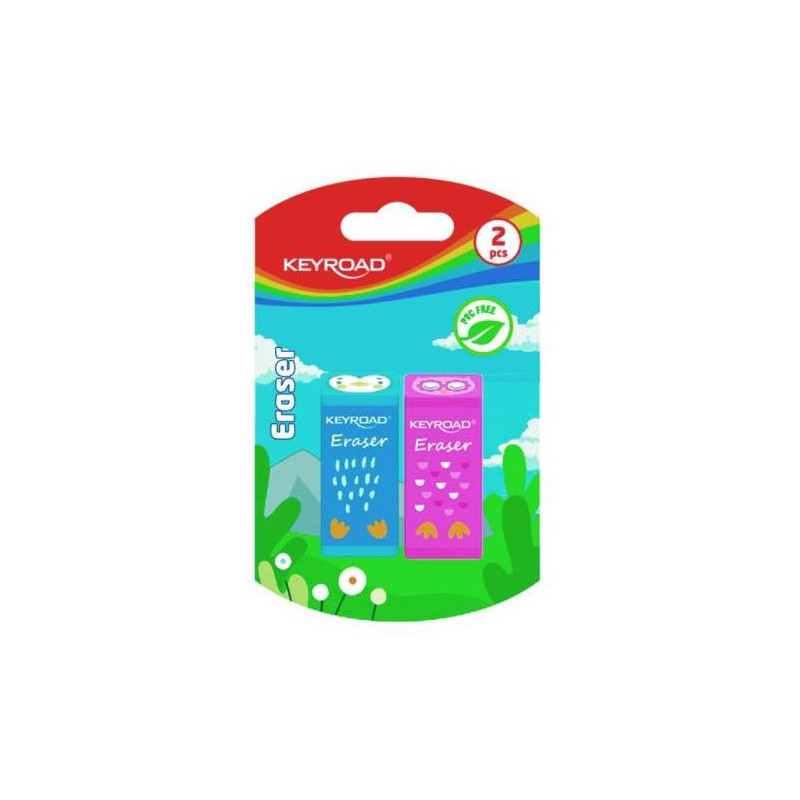 Guma KEYROAD Animal 2ks blister čierna