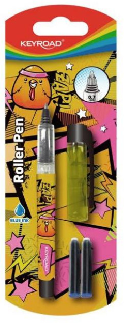 Guľôčkové pero KEYROAD 0,7 mm 2 náplne blister mix farieb