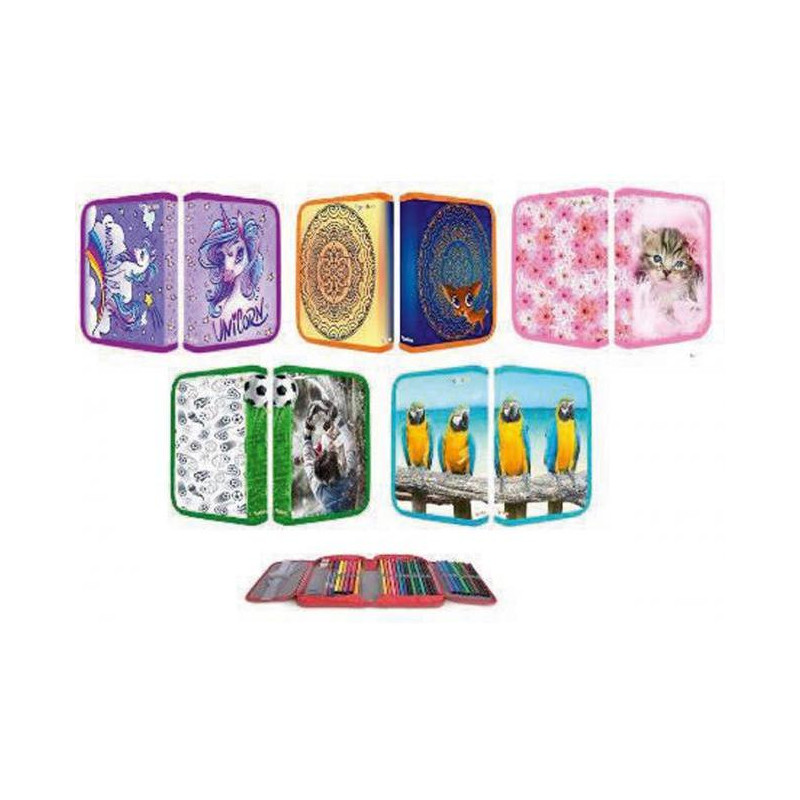 Peračník DONAU 1-zipsový 2-klopý plný mix motívov (bal.10ks)