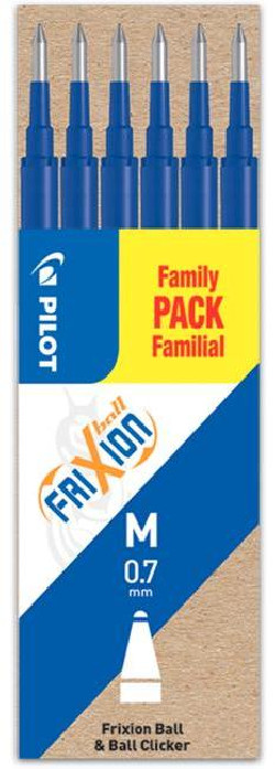 Náhradná náplň do gumovacieho rollera PILOT Frixion 0,7 mm modrá 6 ks