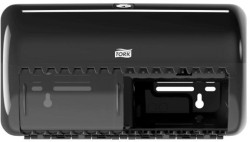 Zásobník na toaletný papier v kotúči Tork, čierny T4