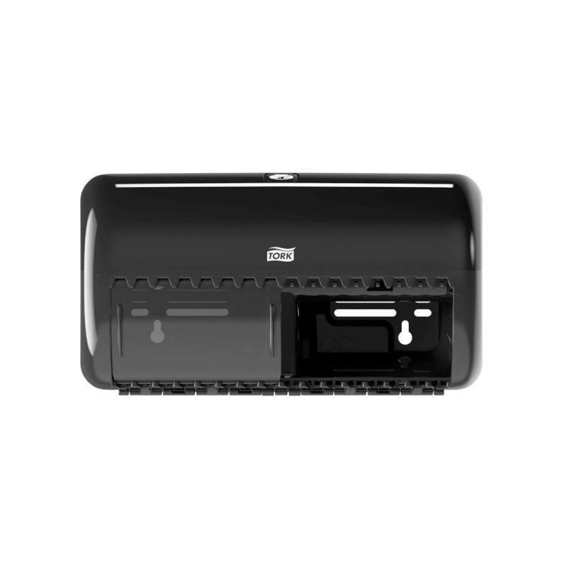 Zásobník na toaletný papier v kotúči Tork, čierny T4