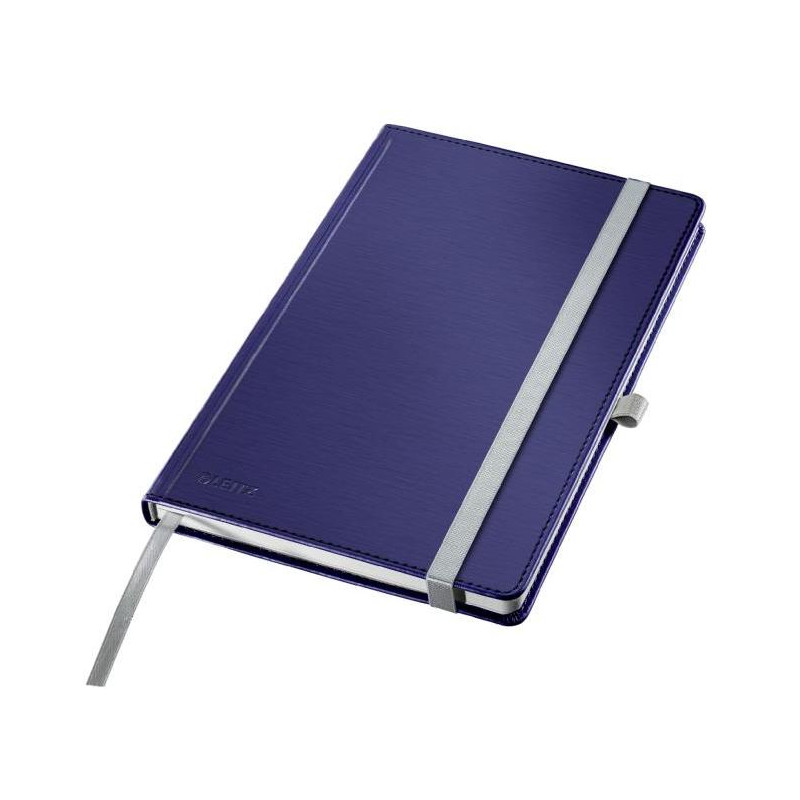 Zápisník linajkový HC A5 Leitz Style tvrdé dosky titánovo modrý