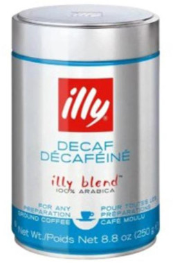 Káva Illy Decaf bezkofeínová 100% Arabica mletá v dóze 250g