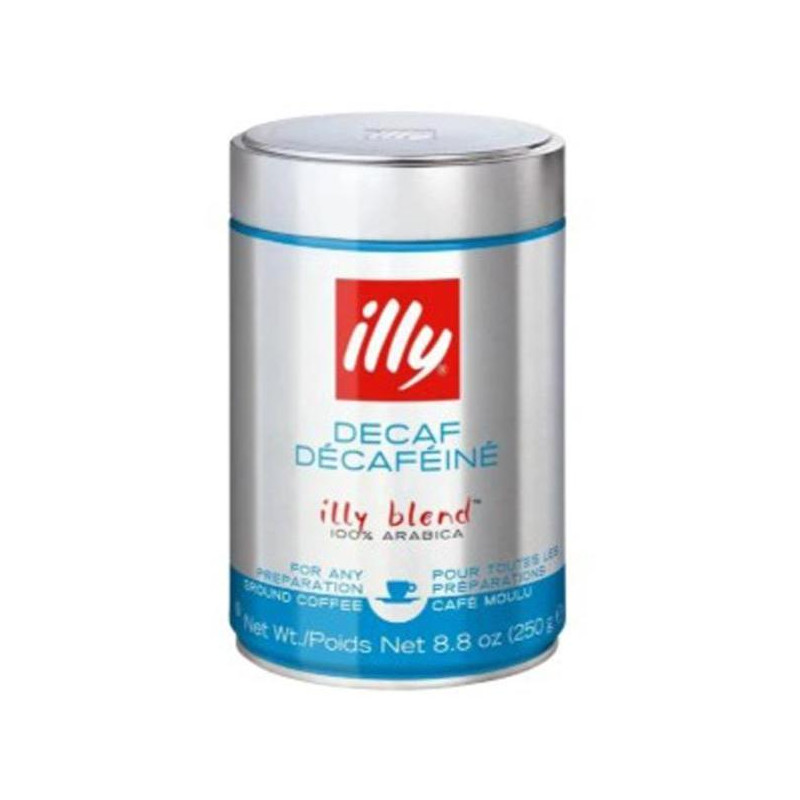 Káva Illy Decaf bezkofeínová 100% Arabica mletá v dóze 250g