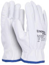 Rukavice pracovné celokoženné DONAU SAFETY biele veľ. 10/XL