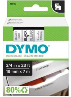 Samolepiaca páska Dymo D1 19 mm číra/čierna