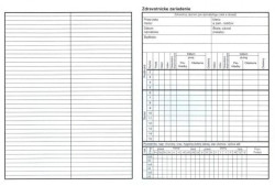 Zdravotný záznam pre stomatol. (deti),A5,2-list.,100 ks