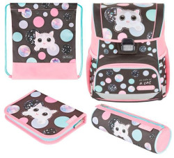 Školská taška Herlitz Loop+ Mačka, sada