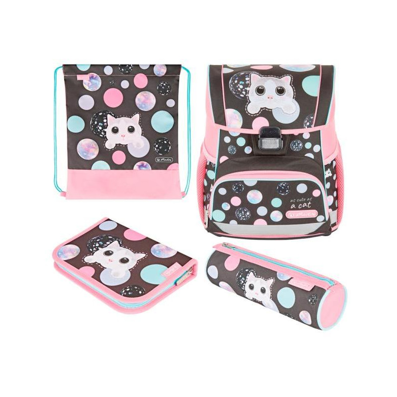 Školská taška Herlitz Loop+ Mačka, sada