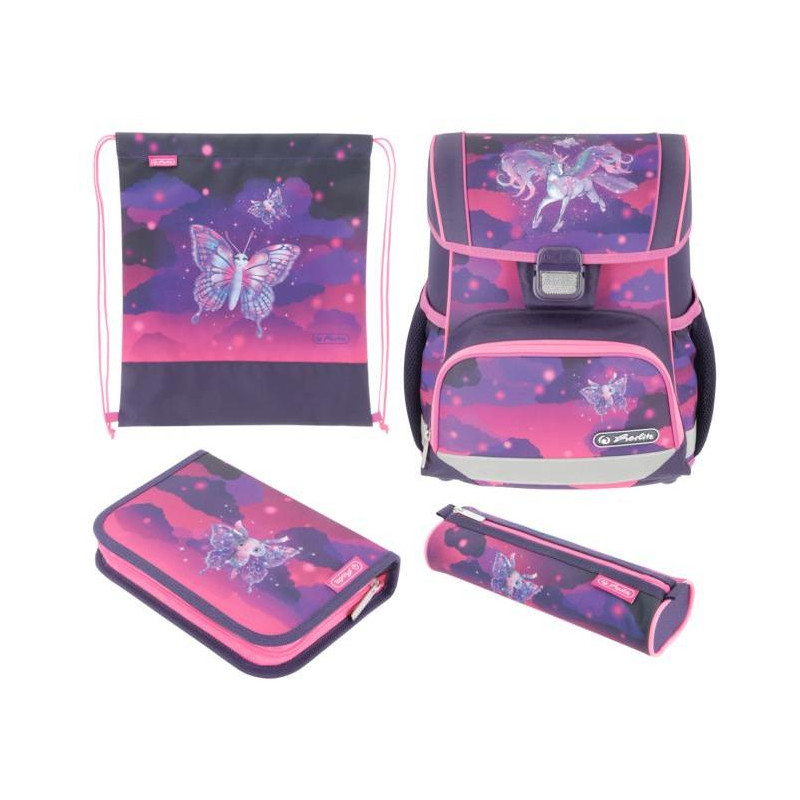 Školská taška Herlitz Loop+ Unicorn, sada