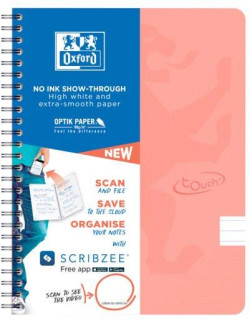 Blok Oxford Nordic Touch lososový, A5+, 70 listov, linajkový