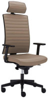 Kancelárska stolička GAME VIP celočalúnená , T-synchro, PDH 3D prešívaný, podrúčky P51, Lucky 1021 béžová