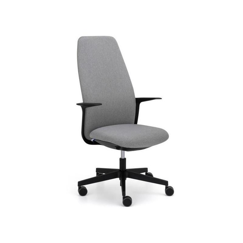 Kancelárska stolička LEVIA, vysoké operadlo, s podrúčkami, látka Fortis 16