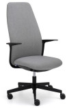 Kancelárska stolička LEVIA, vysoké operadlo, s podrúčkami, látka Fortis 16