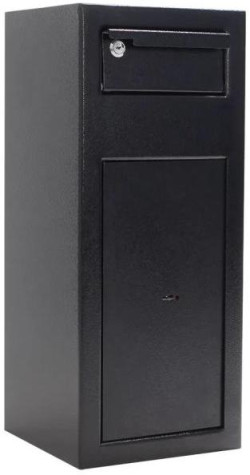Nábytkový sejf Cashmatic 1, s vhadzovacím mechanizmom, na kľúč, čierny