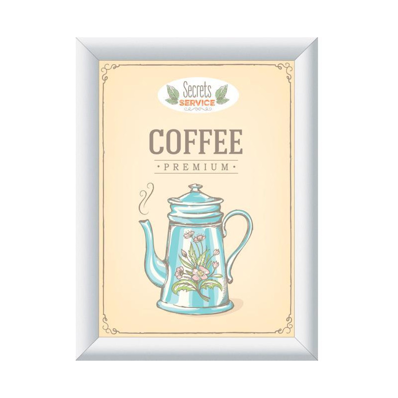 Klaprám A5, ostrý roh, strieborný Klaprám veľkosti A5