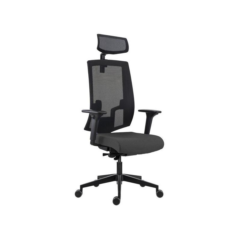 Kancelárska stolička LAPEL Alu PDH, podrúčky, BN6 antracit