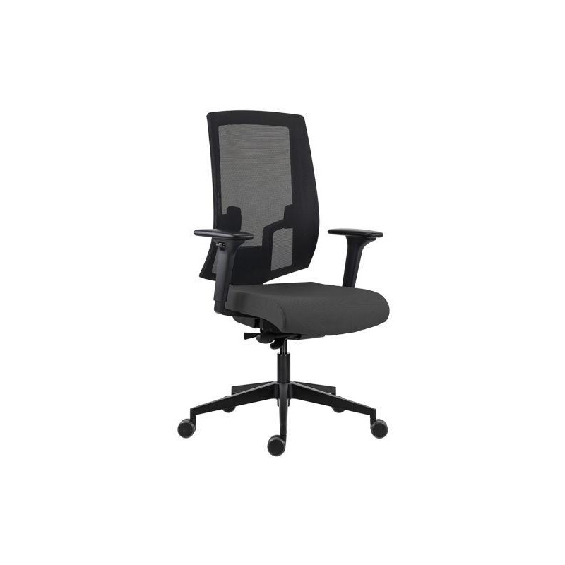 Kancelárska stolička LAPEL Alu, podrúčky, BN6 antracit