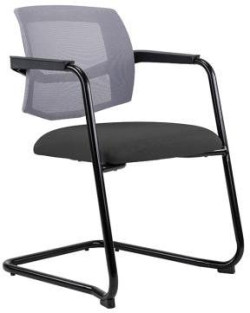 Konferenčná stolička LAPEL Visitor, čierne lyžiny, BN6 antracit