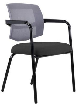 Konferenčná stolička LAPEL Visitor, čierne nohy, BN6 antracit