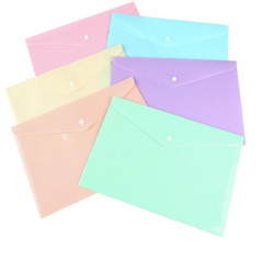 Plastový obal A4 s cvočkom pastelový mix