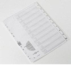 Kartónový rozraďovač PAGNA 10-dielny biely