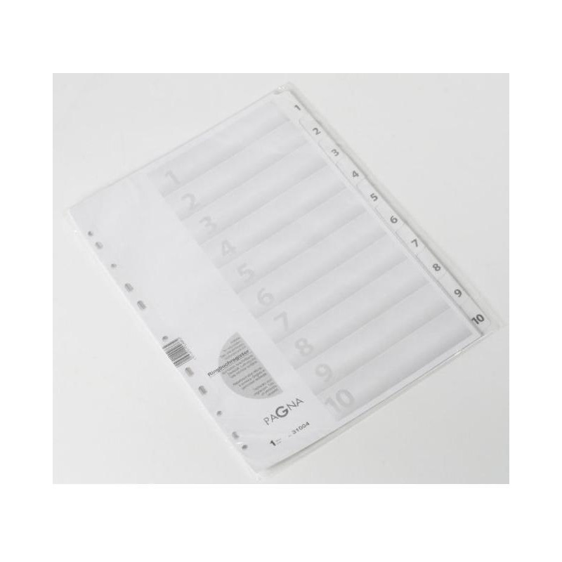 Kartónový rozraďovač PAGNA 10-dielny biely