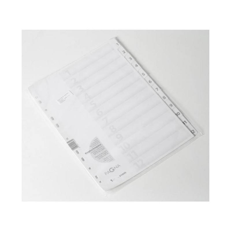 Kartónový rozraďovač PAGNA 12-dielny biely