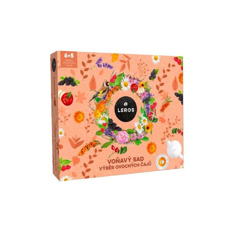 Kolekcia čajov LEROS Voňavý Sad 6 x 5 vrecúšok, 60g