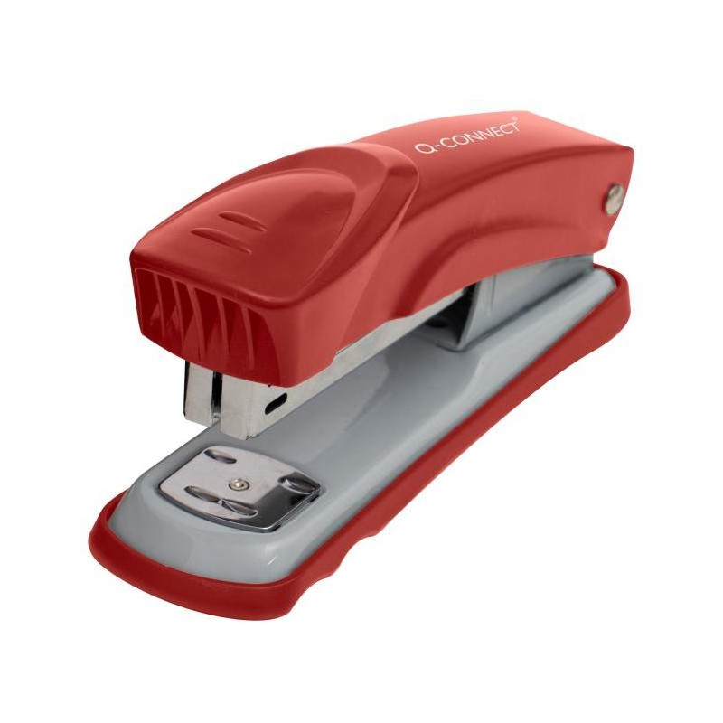 Zošívačka Q-CONNECT s obalom z ABS plastu červená/sivá 20 listov